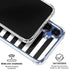 White and Black Stripes Galaxy S25 Clear Case